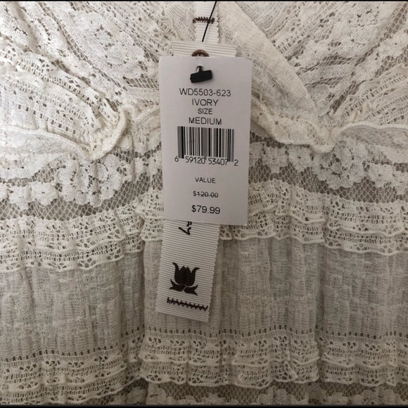 Willow & Clay Ivory Maxi Dress M - Picture 3 of 5